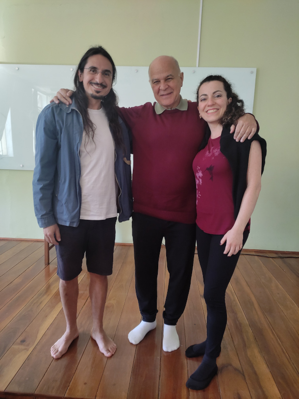 Com o professor Marcos Rojo no Encontro de Yoga e Zen Budismo 2023.